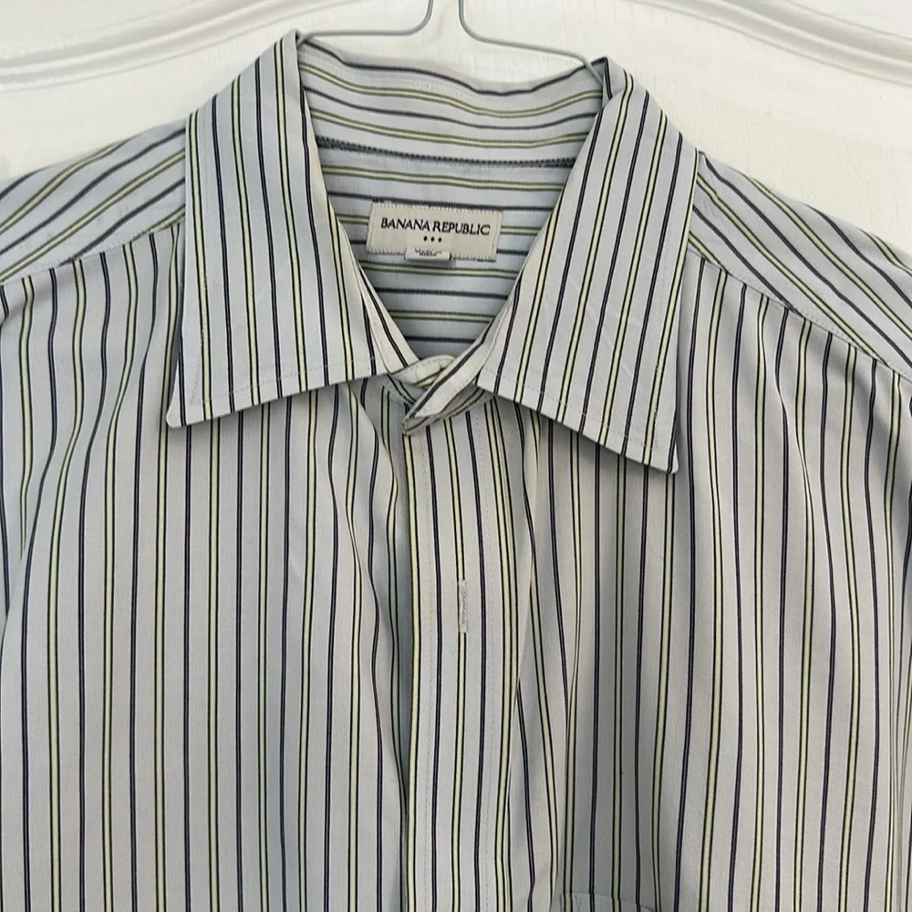 BANANA REPUBLIC Button Down Shirt Mens 17-17.5 XL